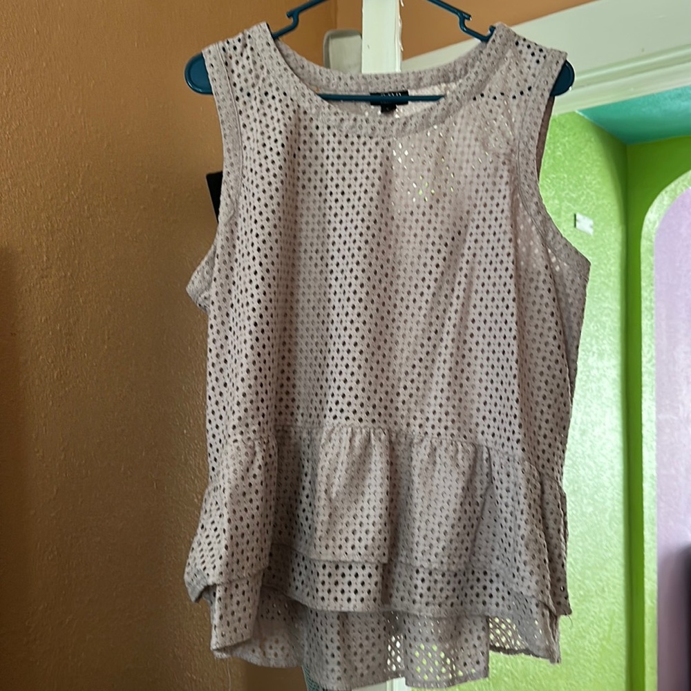 Blushy pink Ruffle dress tank